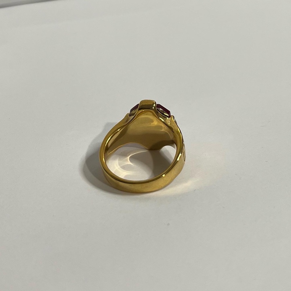 Stainless steel red ring - Picture 3 of 4